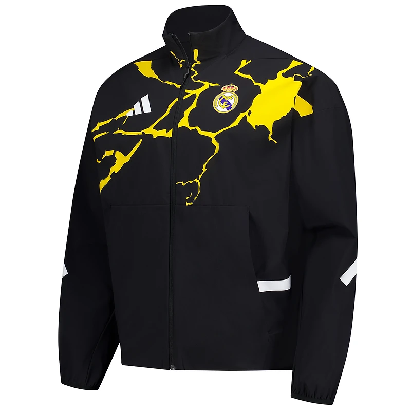 Men's adidas Black Real Madrid x Marvel Anthem Full-Zip Jacket