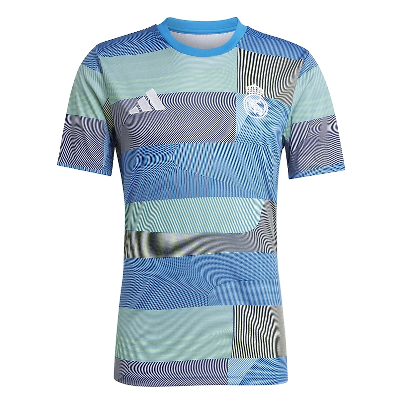 Haut d'avant-match adidas bleu Real Madrid 2025/26 AEROREADY pour homme