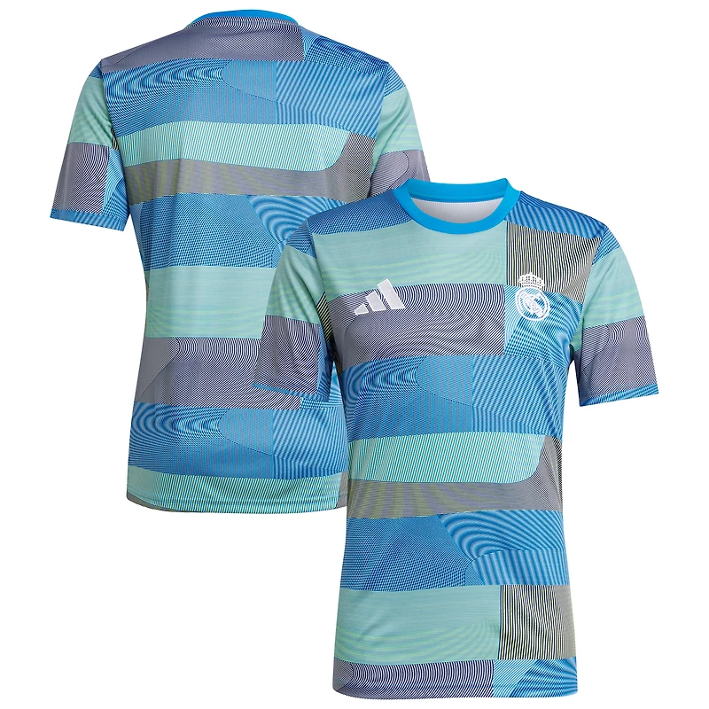 Haut d'avant-match adidas bleu Real Madrid 2025/26 AEROREADY pour homme