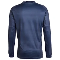 Maillot adidas bleu à manches longues pour homme Real Madrid 2025/26 Domicile