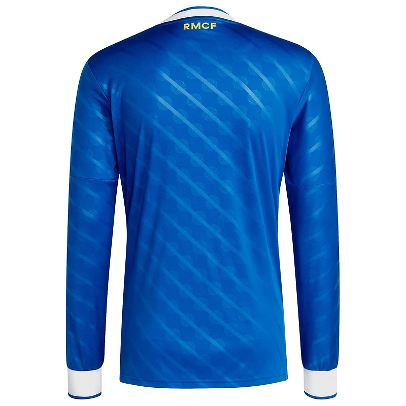 Maillot adidas bleu à manches longues pour homme Real Madrid 2025/26 Third Replica