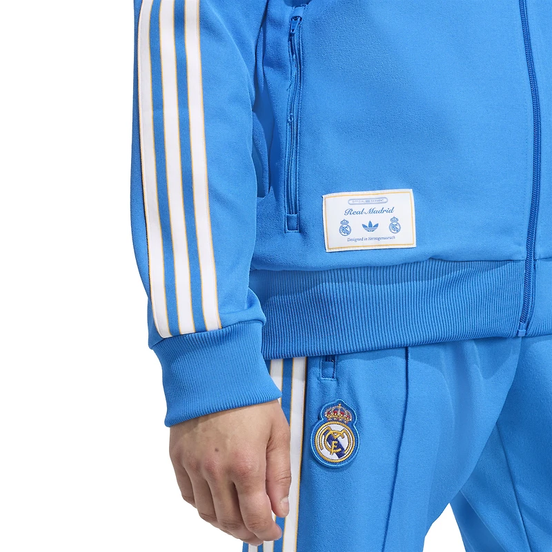 Men's adidas  Blue Real Madrid Terrace Icons Full-Zip Track Jacket