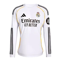 Men's adidas Federico Valverde White Real Madrid 2025/26 Home Replica Long Sleeve Jersey