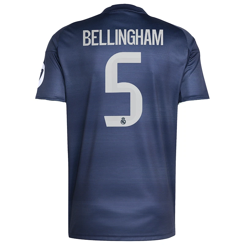 Maillot adidas Jude Bellingham blanc pour homme, réplique domicile Real Madrid 2025/26