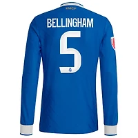 Maillot de joueur à manches longues adidas Jude Bellingham bleu Real Madrid 2025/26 pour homme