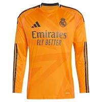 Maillot de joueur adidas Jude Bellingham orange Real Madrid 2024/25 extérieur réplique à manches longues pour homme