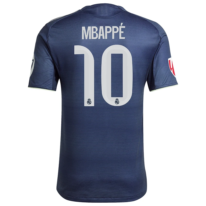 Maillot de joueur authentique extérieur bleu adidas Kylian Mbappé Real Madrid 2025/26 pour homme