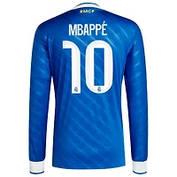 Maillot de joueur à manches longues adidas Kylian Mbappé bleu Real Madrid 2025/26 Third Replica pour homme