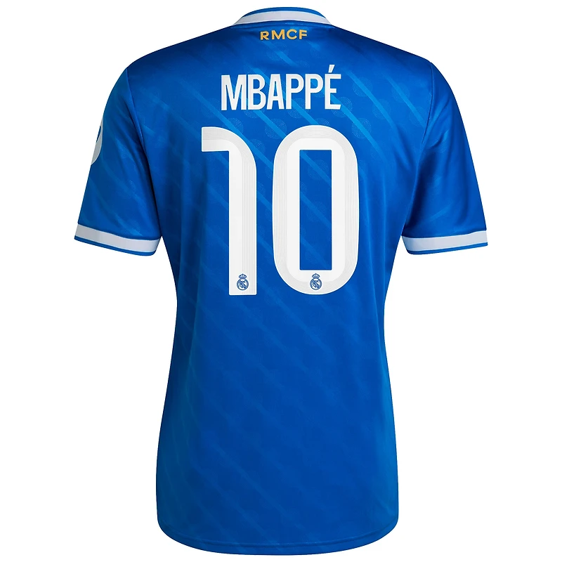 Maillot de joueur adidas Kylian Mbappé bleu Real Madrid 2025/26 Third Replica pour homme