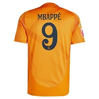 Maillot adidas Kylian Mbappé Orange Real Madrid 2024/25 Extérieur Authentique Homme