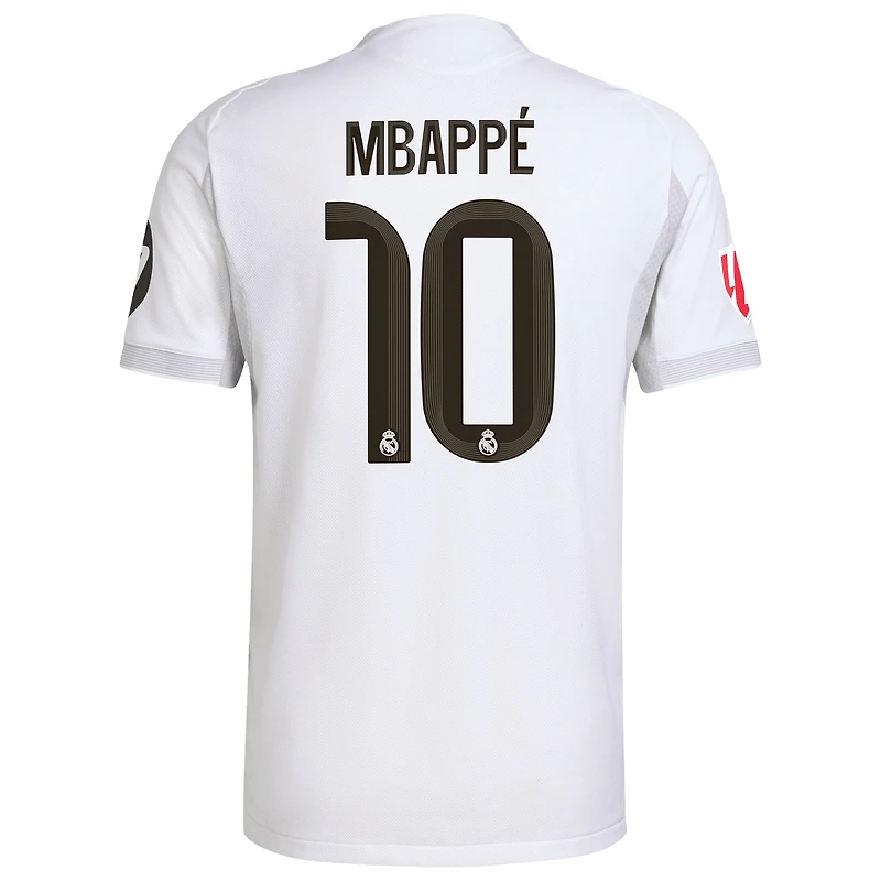 Maillot de joueur authentique domicile blanc adidas Kylian Mbappé Real Madrid 2025/26 pour homme