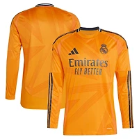 Maillot adidas orange Real Madrid 2024/25 extérieur réplique à manches longues pour homme