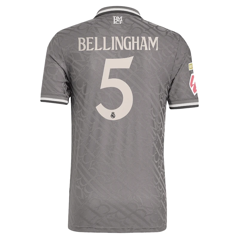 Maillot de joueur authentique adidas Originals Jude Bellingham pour homme, couleur anthracite, Real Madrid 2024/25