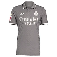 Men's adidas Originals Kylian Mbappé Charcoal Real Madrid 2024/25 Third Authentic Player Jersey