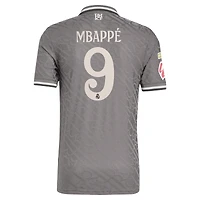 Men's adidas Originals Kylian Mbappé Charcoal Real Madrid 2024/25 Third Authentic Player Jersey