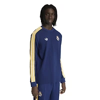 T-shirt à manches longues adidas Originals bleu marine Real Madrid Culturewear pour homme
