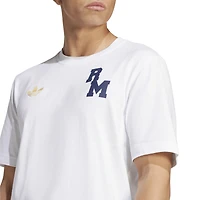 T-shirt adidas Originals blanc Real Madrid Varsity Pack pour homme