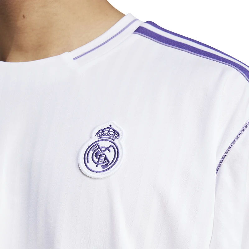 Men's adidas Originals  White Real Madrid Terrace Icons Collection Fashion Jersey