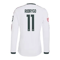 Men's adidas Rodrygo White Real Madrid 2026/27 Home On-Field Authentic Long Sleeve Jersey