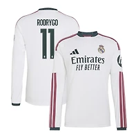 Men's adidas Rodrygo White Real Madrid 2026/27 Home Replica Long Sleeve Jersey
