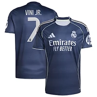Men's adidas Vini Jr. Blue Real Madrid 2025/26 Away Replica Player Jersey