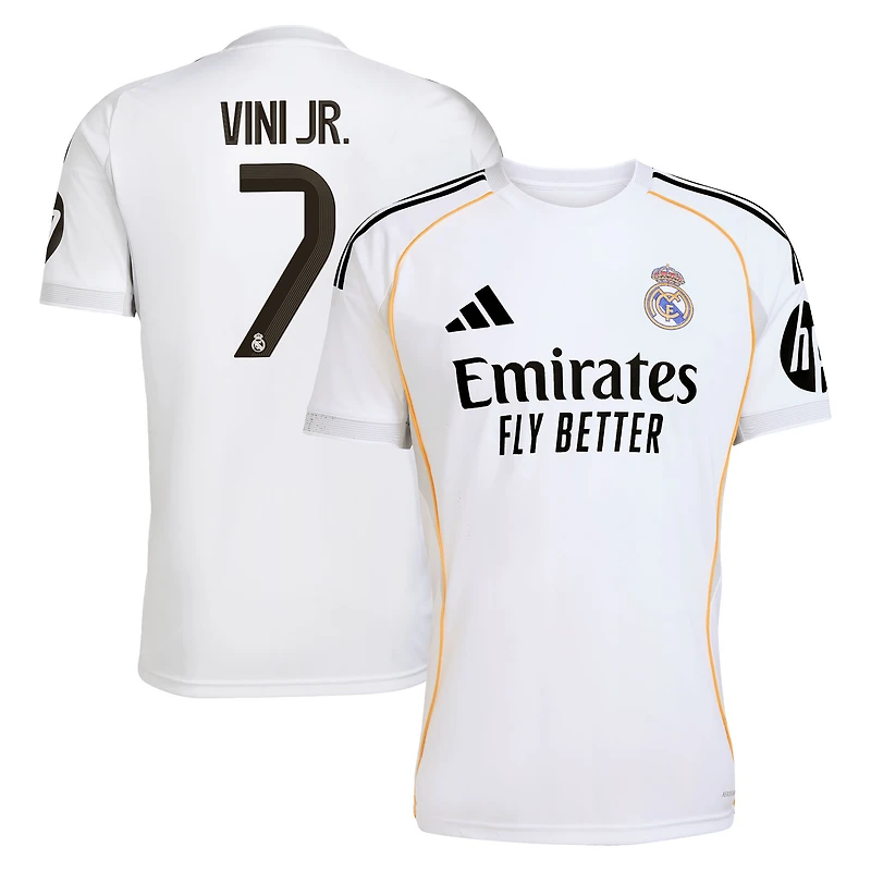 Maillot adidas Vini Jr. blanc Real Madrid 2025/26 domicile réplique pour homme