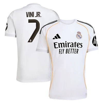 Maillot adidas Vini Jr. blanc Real Madrid 2025/26 domicile réplique pour homme