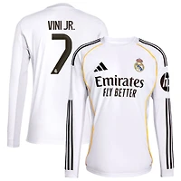 Men's adidas Vini Jr. Blue Real Madrid 2025/26 Home Long Sleeve Replica Player Jersey
