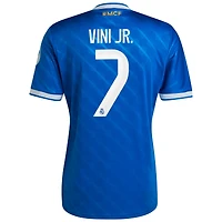 Maillot réplique troisième joueur adidas Vinicius Junior bleu Real Madrid 2025/26