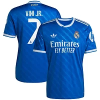 Men's adidas Vinicius Junior Blue Real Madrid 2025/26 Third Replica Player Jersey
