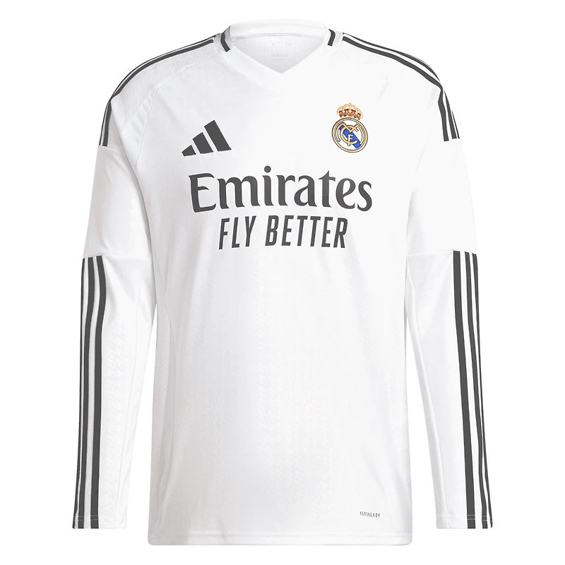 Maillot adidas pour homme blanc Real Madrid 2024/25 Domicile Replica à manches longues