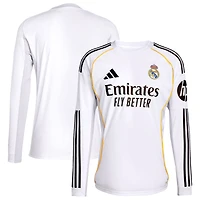 Men's adidas White Real Madrid 2025/26 Home Replica Long Sleeve Jersey