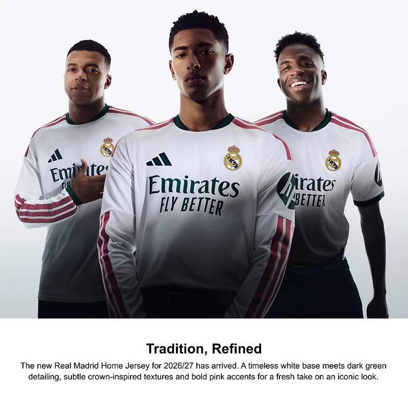 Men's adidas White Real Madrid 2026/27 Home On-Field Authentic Patch Jersey
