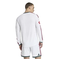 Men's adidas  White Real Madrid 2026/27 Home On-Field Authentic Patch Long Sleeve Jersey