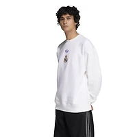 Sweat-shirt adidas blanc Real Madrid Lifestyle pour homme