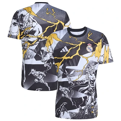 Maillot d'avant-match adidas Real Madrid x Marvel AEROREADY 2025/26 blanc pour homme