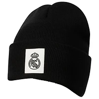Bonnet en tricot à revers noir Real Madrid Mountain pour homme