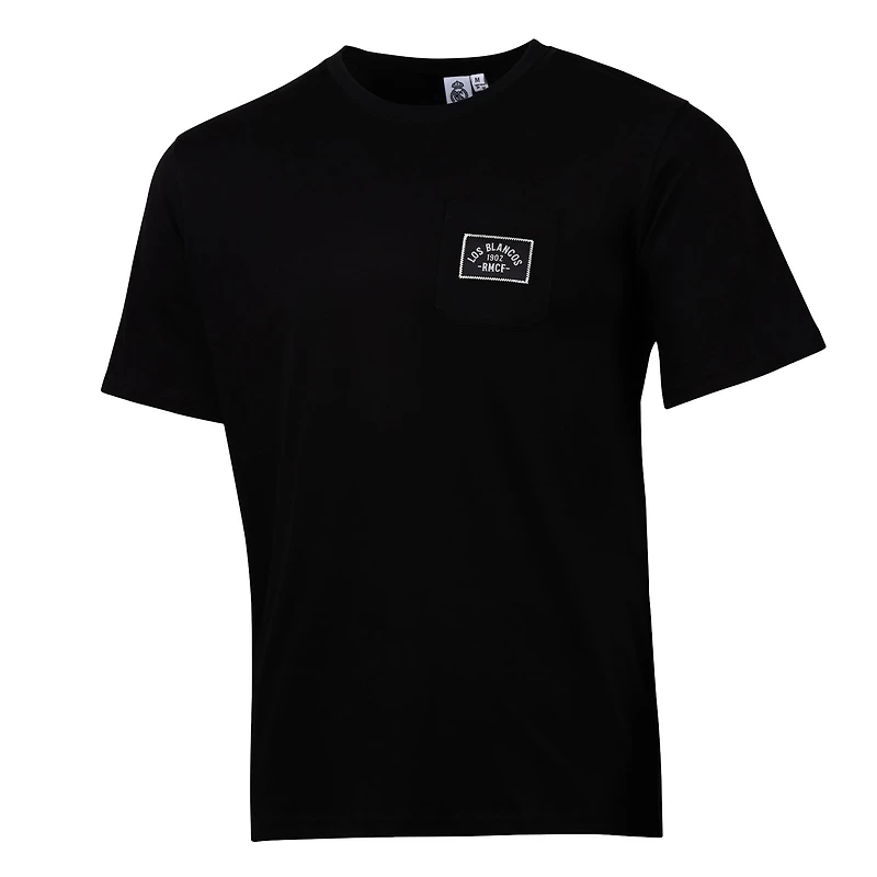 Men's Sport Design Sweden  Black Real Madrid Relaxed Post Match Pocket T-Shirt