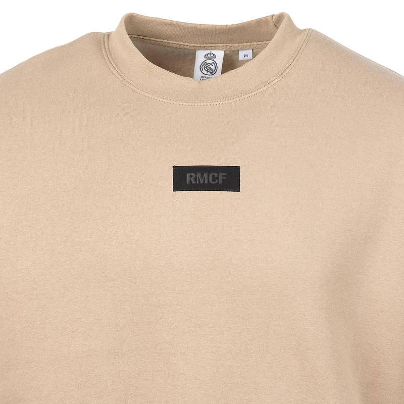 Men's Sport Design Sweden  Khaki Real Madrid Community Casual Relaxed Pullover Sweatshirt