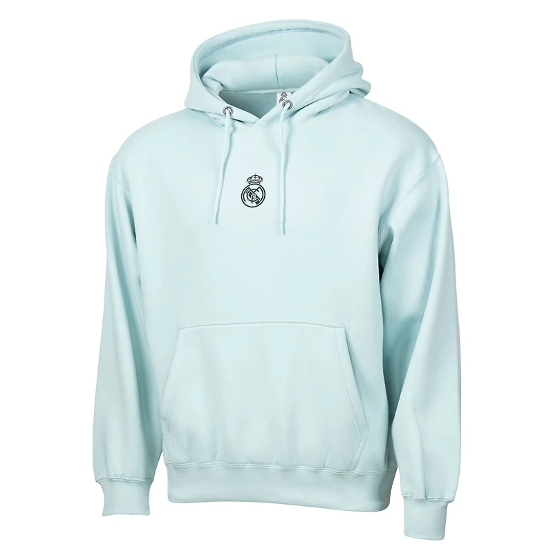 Sweat à capuche décontracté bleu clair pour homme, motif Sport Design Sweden Real Madrid