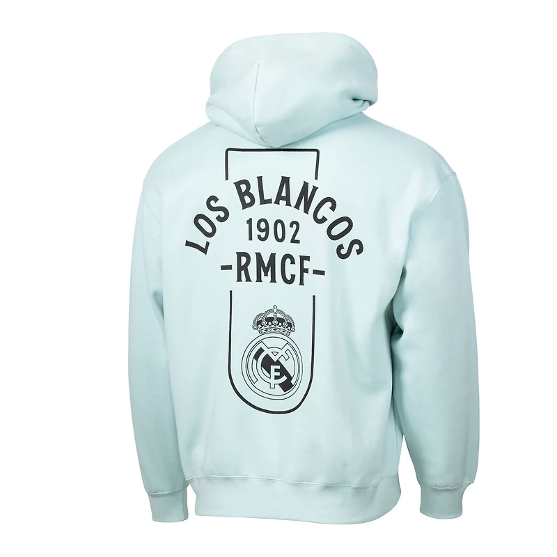 Sweat à capuche décontracté bleu clair pour homme, motif Sport Design Sweden Real Madrid