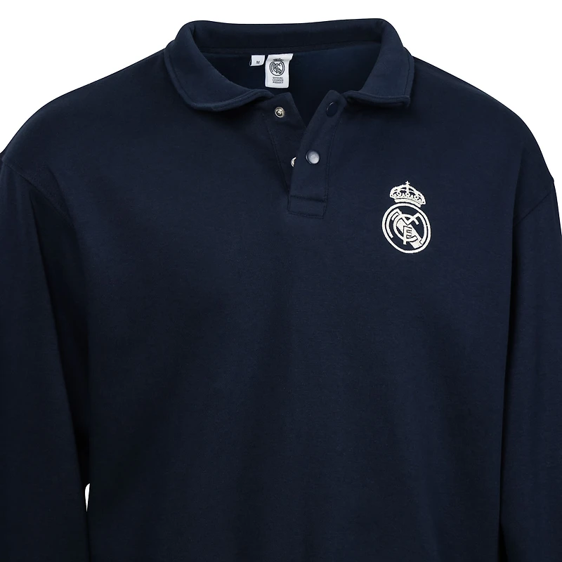Men's Sport Design Sweden Navy Real Madrid Retro Relaxed Fleece Sweater