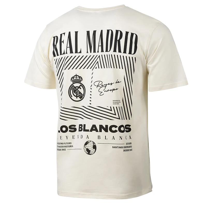 T-shirt décontracté pour homme, motif sportif, blanc, Real Madrid, Suède