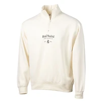 Men's Sport Design Sweden  White Real Madrid Half Time Quarter-Zip Fleece Jacket