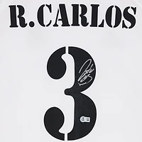 Roberto Carlos Real Madrid Autographed White adidas Modern Home Jersey