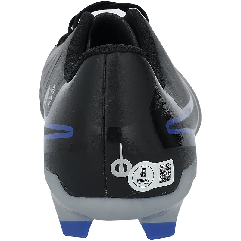 Chaussure de football Nike Tiempo noire dédicacée par Ronaldo Nazario du Real Madrid