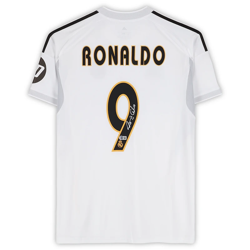 Maillot domicile blanc adidas moderne autographié de Ronaldo Nazario (Real Madrid)