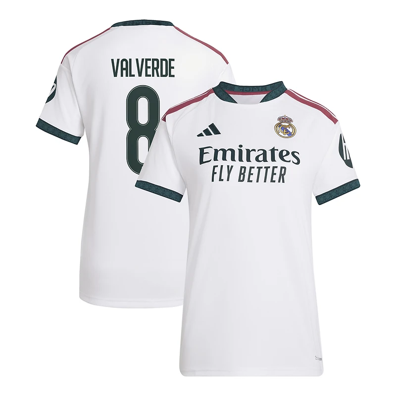 Women's adidas Federico Valverde White Real Madrid 2026/27 Home Replica Jersey