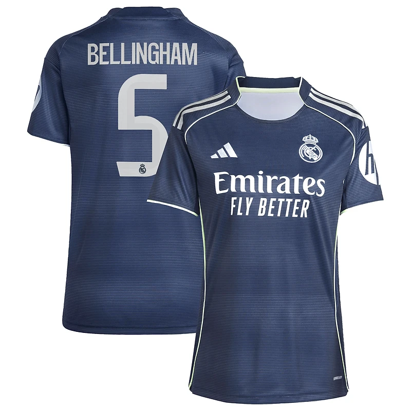 Women's adidas Jude Bellingham Blue Real Madrid 2025/26 Away Replica Player Jersey