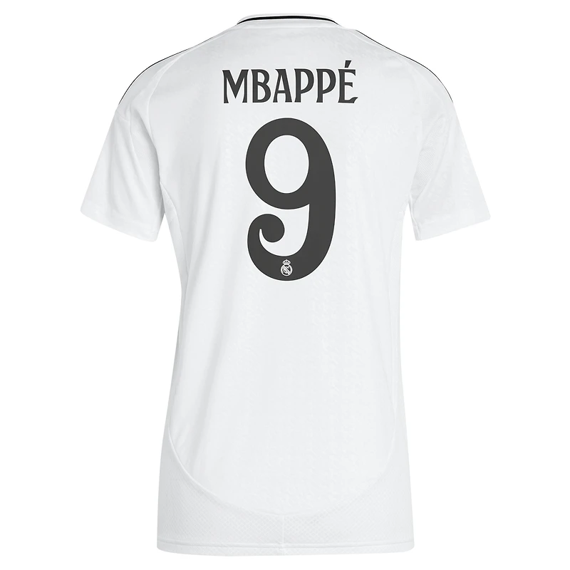 Maillot adidas Kylian Mbappé femme blanc Real Madrid 2024/25 domicile réplique joueur